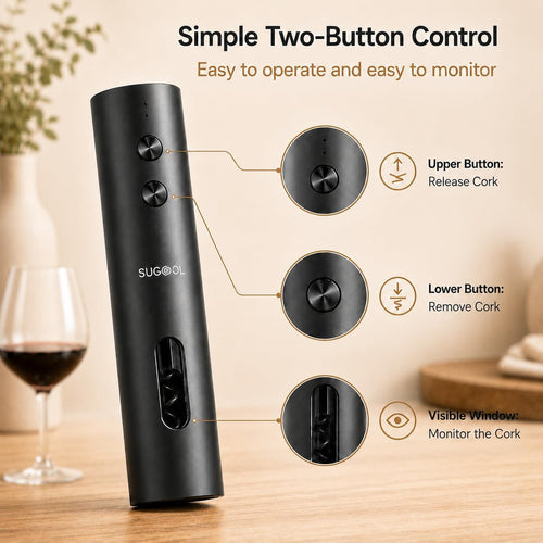 Electric Wine Opener, USB Rechargeable Automatic Wine Bottle Opener